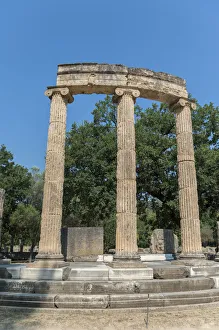 Greek Prints: Tholos, Ancient Greek ruins, Oympia, Greece, Europe
