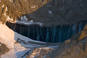 Yukon Prints: thousand-year-old ice in a side cliff on Herschel Island, off the Mackenzie River delta