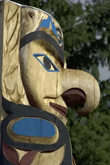 Images Dated 16th September 2006: Thunderbird Project Featuring Tseshaht Totem Poles, Port Alberni, British Columbia