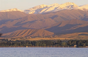 Bucolic Prints: Tien Shan Mountains, Lake Issyk-Kul, Kirghizstan, Central Asia