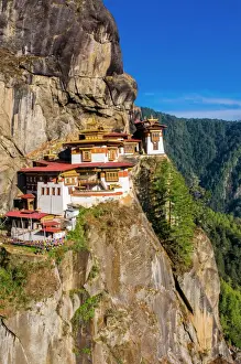 Trending: Tiger-Nest, Taktshang Goempa monastery hanging in the cliffs, Bhutan