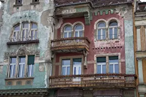 Timisoara in the Banat of Romania, buildings around Piata Revolutii (Piata Unirii)