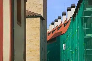 Chimney Prints: Tiny houses on Golden Lane (Zlat?ulicka)within the Prague Castle walls, Prague, Czech