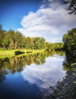 Images Dated 12th September 2021: Tippecanoe River reflections, Tippecanoe State Park, Indiana, USA