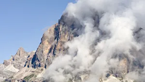Tofana de Rozes, part of the UNESCO World Heritage Site the Dolomites. Italy