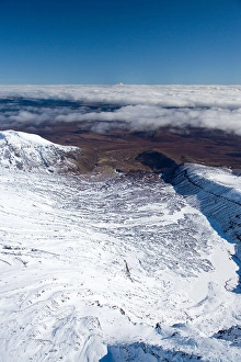 Egmont Np Prints: Tongariro Crossing Track (right, by shadow), Mt Ngauruhoe, Tongariro National Park