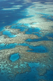Tongue Reef, Great Barrier Reef Marine Park, North Queensland, Australia - aerial