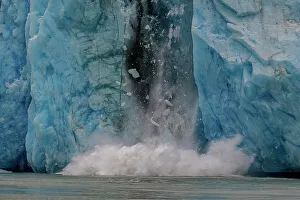 Betty Sederquist Prints: Tons of ice crash into the sea during a fall of ice from the terminus of Dawes Glacier
