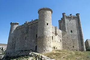 Castilian Prints: TORIJA. Partial view of the castle, destroyed in the nineteenth century by The Empecinado