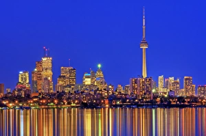 Lake Ontario Prints: Toronto Skyline at dusk