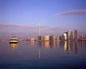 Ferry Prints: Toronto Skyline, Ontario, Canada