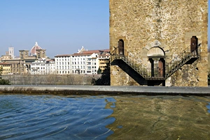 Toscana Prints: Torre of San Niccolo (1324), Florence (Firenze), UNESCO World Heritage Site