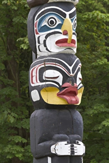 First Nations Prints: Totem pole, Vancouver, British Columbia, Canada
