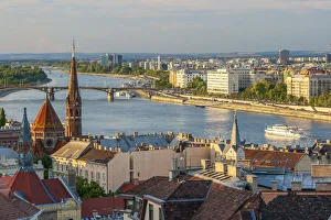 Images Dated 6th October 2021: Tour boat passes Hungarys Parliament, built between 1884-1902 is the country