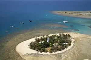 Tourist Boats, Low Isles, Great Barrier Reef Marine Park, near Port Douglas, North Queensland