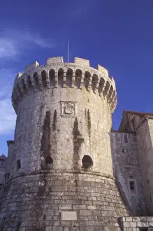 Historic Town Prints: Tower Bokar, Korcula Town. Korcula Island. Croatia