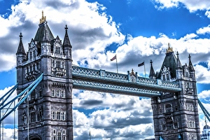 Traffic Prints: Tower Suspension Bridge, Thames River
