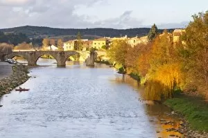 Town of Limoux. Limoux. Languedoc. Aude river. France. Europe