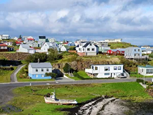 Snaefellsnes Prints: Town Stykkisholmur, Snaefellsnes peninsula in western Iceland