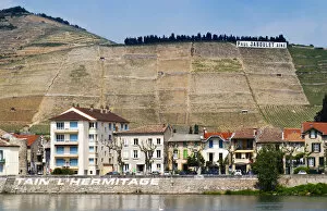Images Dated 14th May 2004: The town Tain l Hermitage, the riverside side, the river Rhone. The name of