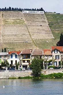 Images Dated 14th May 2004: The town Tain l Hermitage, the riverside side, the river Rhone. The Hermitage