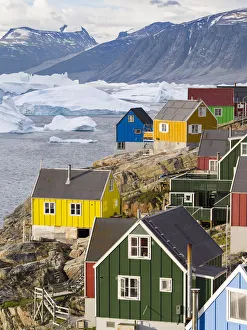 Images Dated 30th May 2019: Town of Uummannaq, northwest Greenland, located on an island in the Uummannaq Fjord System