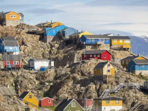 Images Dated 30th May 2019: Town of Uummannaq, northwest Greenland, located on an island in the Uummannaq Fjord System