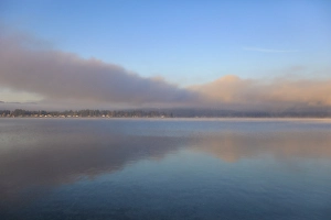 Jolly Sienda Prints: Tracyton, Washington State, USA. Puget Sound, tranquil morning