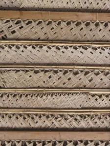Ceiling Prints: Traditional braided ceiling in the visitor center. Cidade Velha