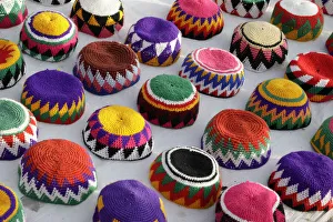 Traditional Egyptian hats. Aswan, Egypt