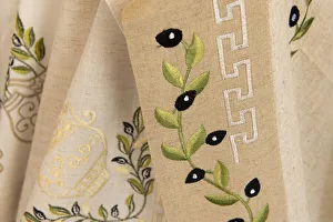 For Sale Prints: Traditional Grecian motif souvenir textile