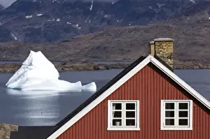 Housing Prints: Traditional house and iceberg Tasiilaq (Ammassalik) Greenland