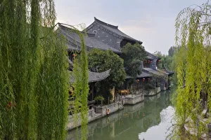 Prints of Traditional houses along the Grand Canal, Taierzhuang Ancient Town, Shandong Province, China Images Dated 2016 December: Traditional houses along the Grand Canal, Taierzhuang Ancient Town, Shandong Province