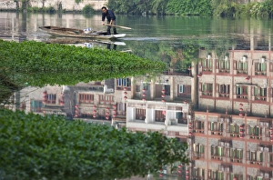 Zhenyuan Prints: Traditional houses along Wuyang River, Zhenyuan, Guizhou, China