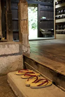 Shoe Prints: Traditional Japanese geta sandals at Ryukyu Mura - a theme park dedicated