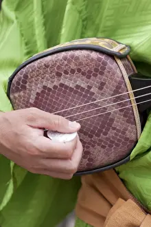 Musical Instrument Prints: The traditional Japanese stringed instrument known as the shamisen