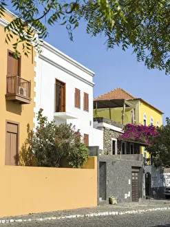 Dry Season Prints: Traditional townhouse (Sobrado). Sao Filipe, the capital of the island