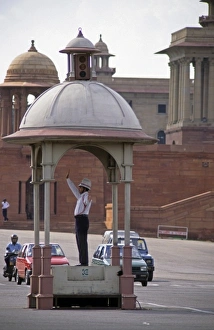 Population Prints: A traffic officer in Delhi, India