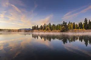 Snake River Prints: Tranquil autumn scene along Snake River, Grand Teton National Park, Wyoming