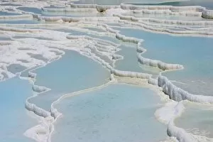 Images Dated 3rd June 2004: Travertine rocks and ponds, Pamukkale (ancient Hierapolis), Turkey