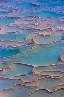 Travertine Prints: Travertine terraces of Pamukkale, Turkey