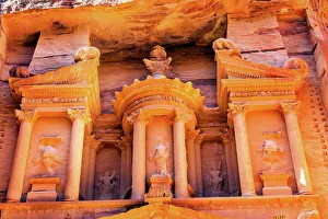 Images Dated 14th February 2023: Treasury, Petra, Jordan. Treasury built by Nabataeans in 100 BC