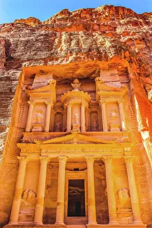 Images Dated 14th February 2023: Treasury, Petra, Jordan. Treasury built by Nabataeans in 100 BC