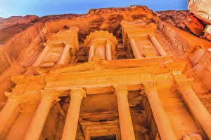Treasury, Petra, Jordan. Treasury built by Nabataeans in 100 BC