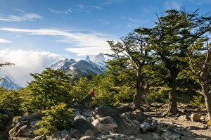 Trek up to Mount Fitzroy from the Unesco world heritage sight El Chalten, Argentina Trek up to Mount Fitzroy from the Unesco world heritage sight El Chalten, Argentina