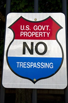 Warning Prints: No tresspassing sign in Denver, Colorado, USA