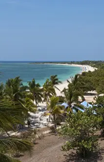 Images Dated 2029: Trinidad Cuba beautiful sandy beach from above taken from the Hotel Ancon on