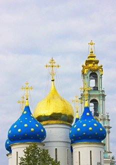 Crucifix Prints: The Trinity Sergiev Monastery, Sergiev-Posad, Golden Ring of Moscow, Russia