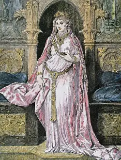 United Kingdom Prints: Tristan and Iseult. Medieval legend probably originated in Wales, which follows