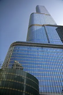 Sky Scraper Prints: The Trump International Hotel and Tower located in downtown Chicago, Illinois, USA